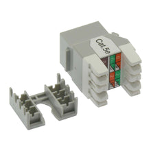 Cat.5E RJ45 110 Type 180° Keystone Jack Gray