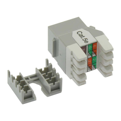 Cat.5E RJ45 110 Type 180° Keystone Jack Gray