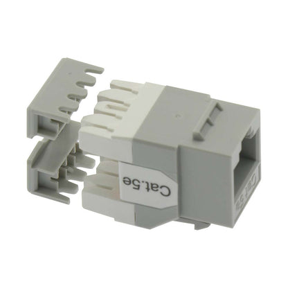 Cat.5E RJ45 110 Type 180° Keystone Jack Gray