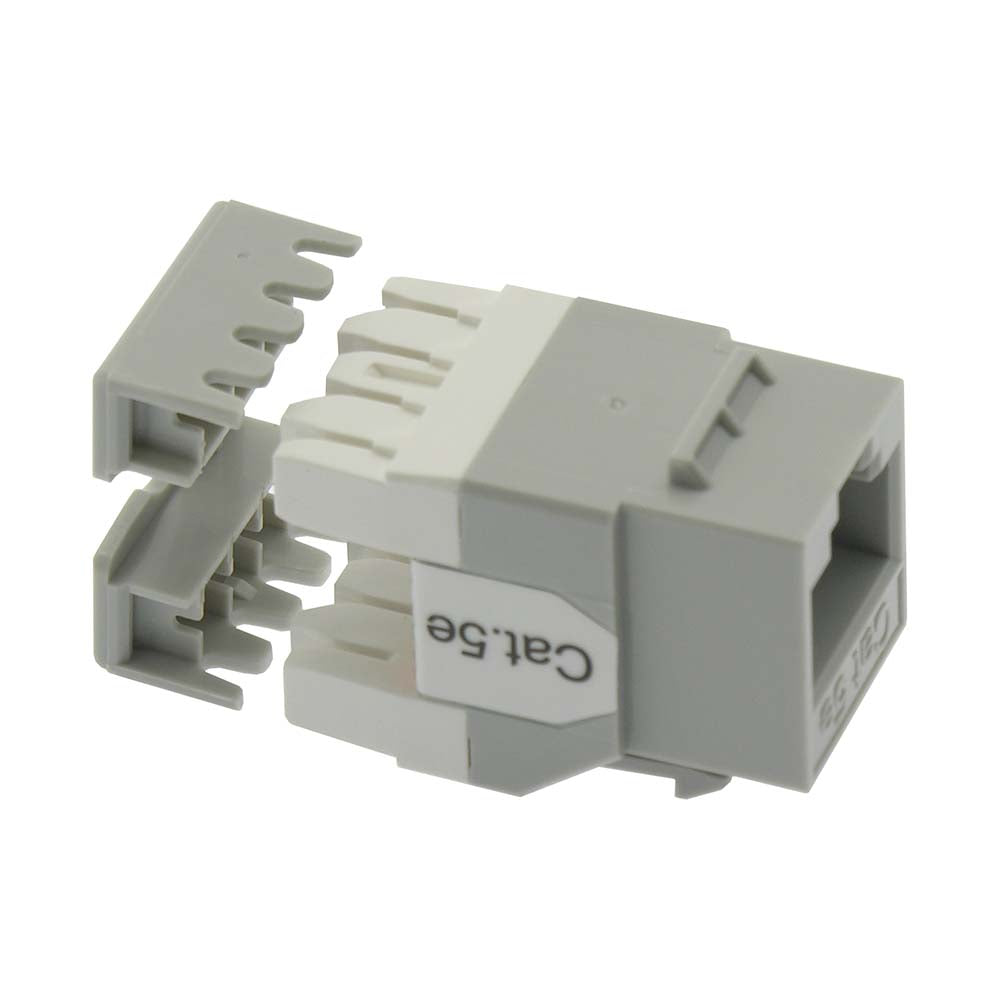 Cat.5E RJ45 110 Type 180° Keystone Jack Gray