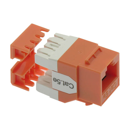 Cat.5E RJ45 110 Type 180° Keystone Jack Orange
