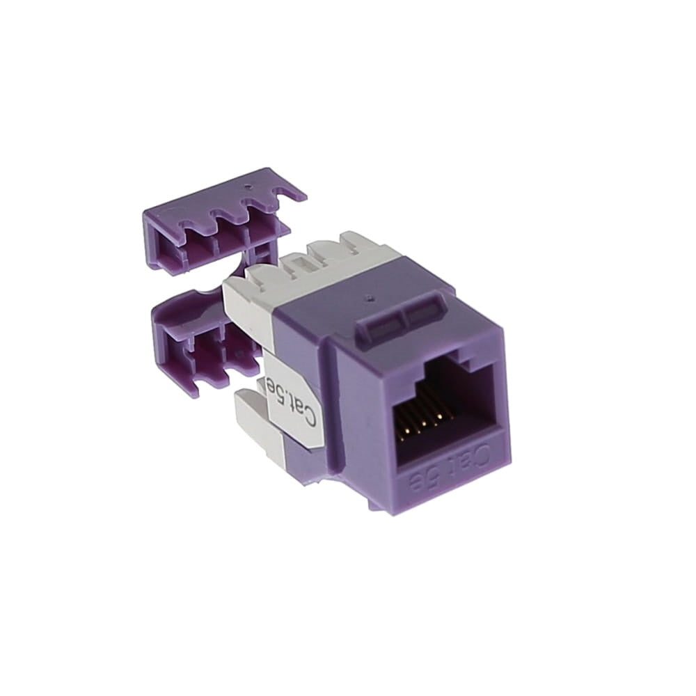 Cat.5E RJ45 110 Type 180° Keystone Jack Purple