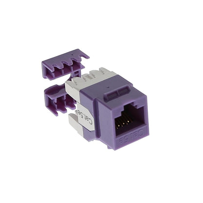 Cat.5E RJ45 110 Type 180° Keystone Jack Purple