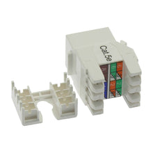 Cat.5E RJ45 110 Type 180° Keystone Jack White