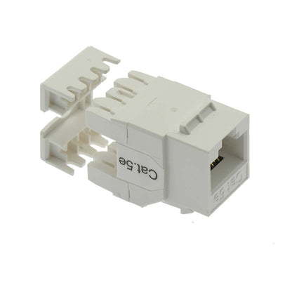 Cat.5E RJ45 110 Type 180° Keystone Jack White