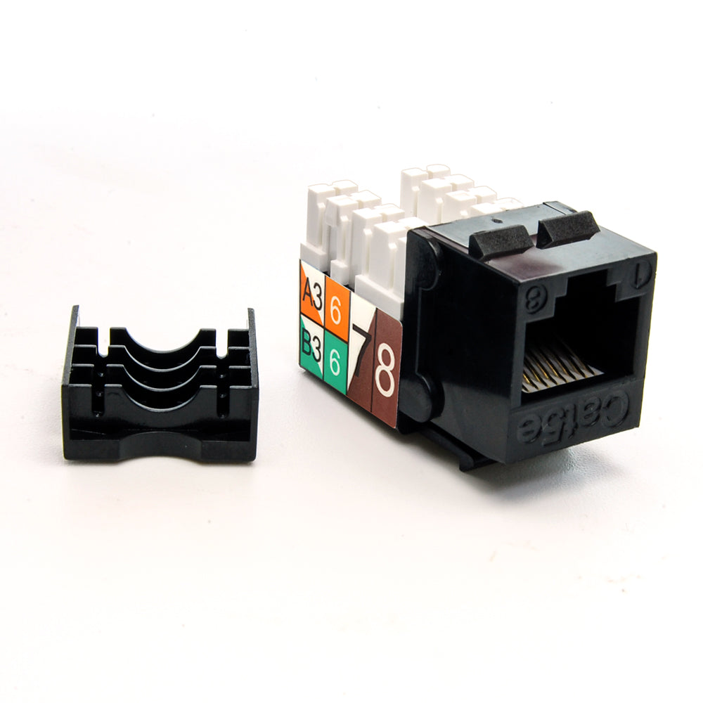 Cat.5E RJ45 110 Type Keystone Jack Black