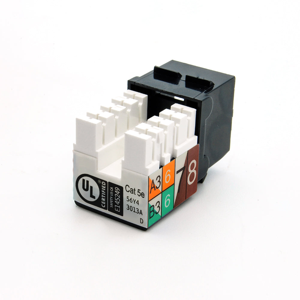 Cat.5E RJ45 110 Type Keystone Jack Black