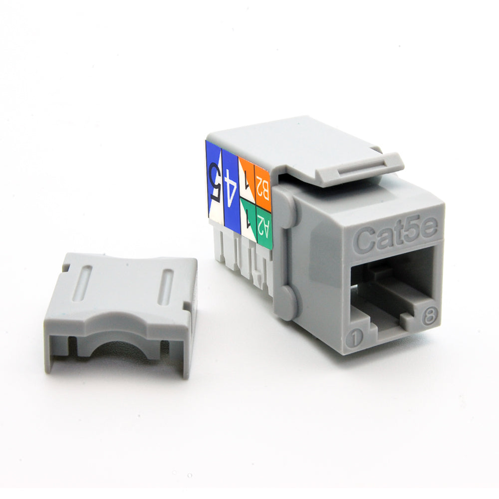 Cat.5E RJ45 110 Type Keystone Jack Gray