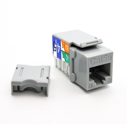 Cat.5E RJ45 110 Type Keystone Jack Gray