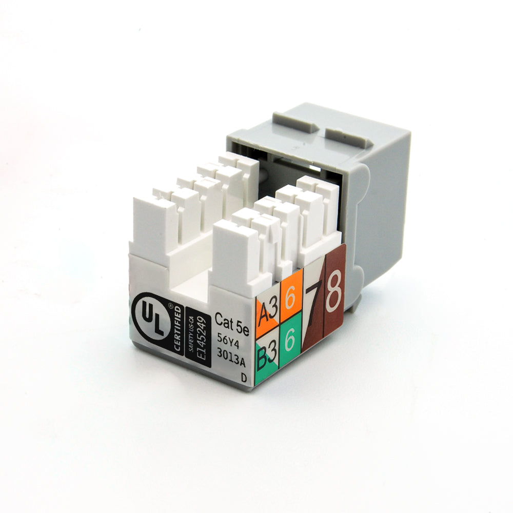Cat.5E RJ45 110 Type Keystone Jack Gray