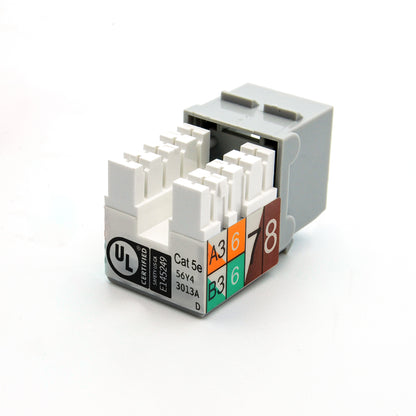Cat.5E RJ45 110 Type Keystone Jack Gray