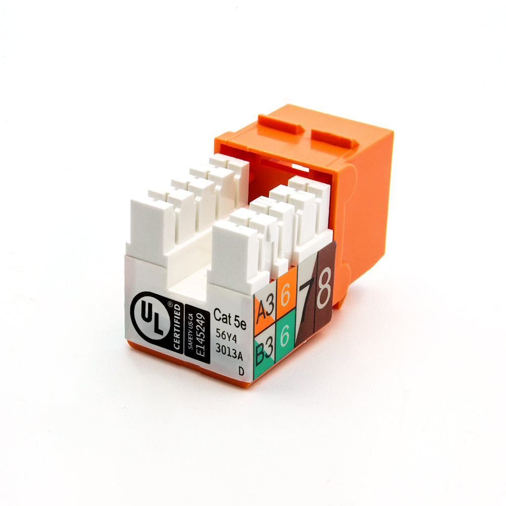 Cat.5E RJ45 110 Type Keystone Jack Orange