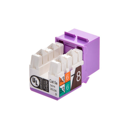 Cat.5E RJ45 Type 110 Keystone Jack Purple