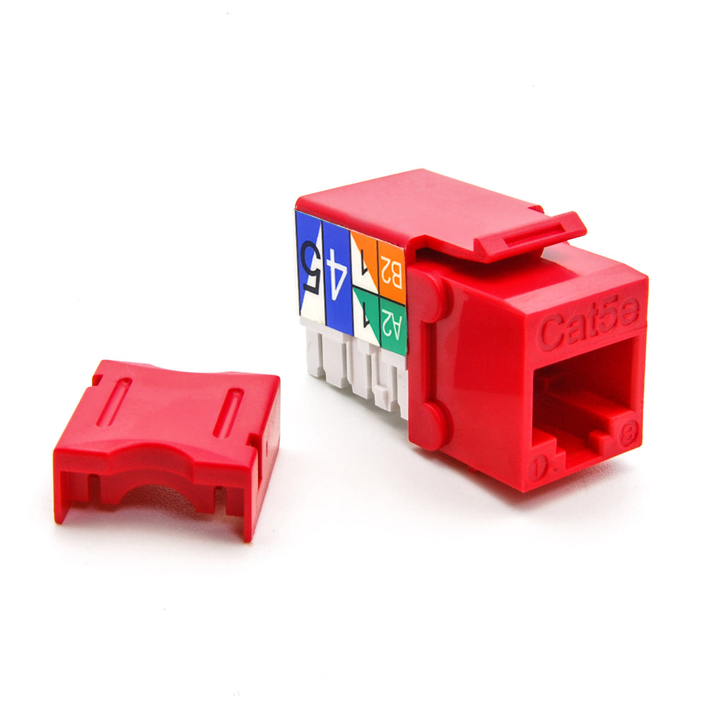 Cat.5E RJ45 Type 110 Keystone Jack Red