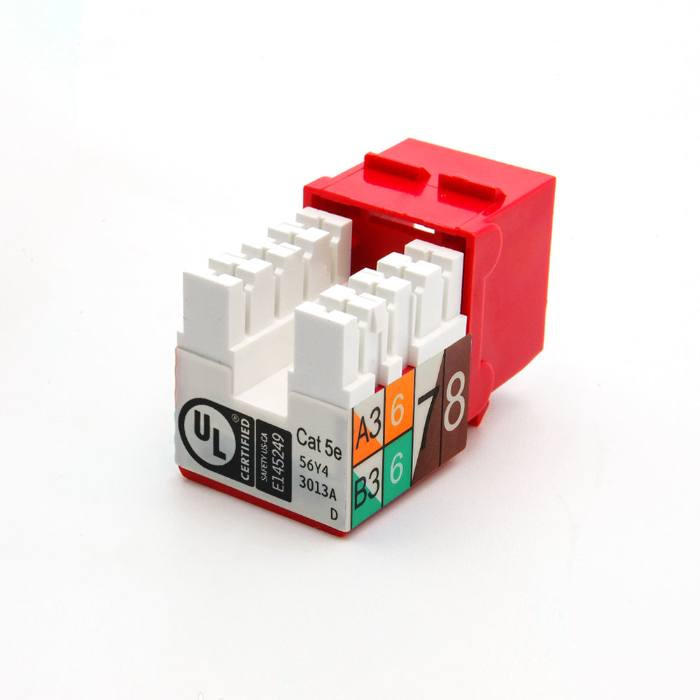 Cat.5E RJ45 Type 110 Keystone Jack Red