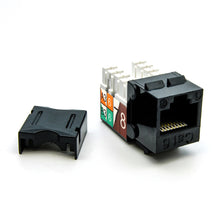 Cat.6 RJ45 110 Type Keystone Jack Black