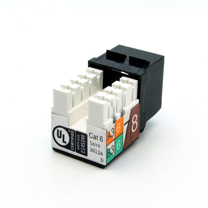 Cat.6 RJ45 110 Type Keystone Jack Black