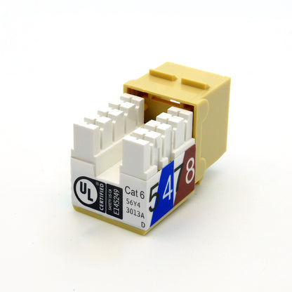Cat.6 RJ45 110 Type Keystone Jack Ivory