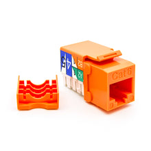 Cat.6 RJ45 110 Type Keystone Jack Orange