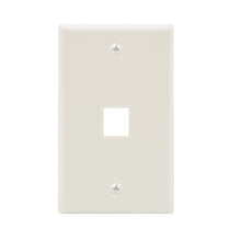 1Port Keystone Wallplate White Smooth Face