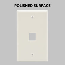1Port Keystone Wallplate White Smooth Face