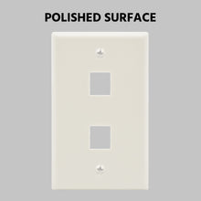 2Port Keystone Wallplate White Smooth Face