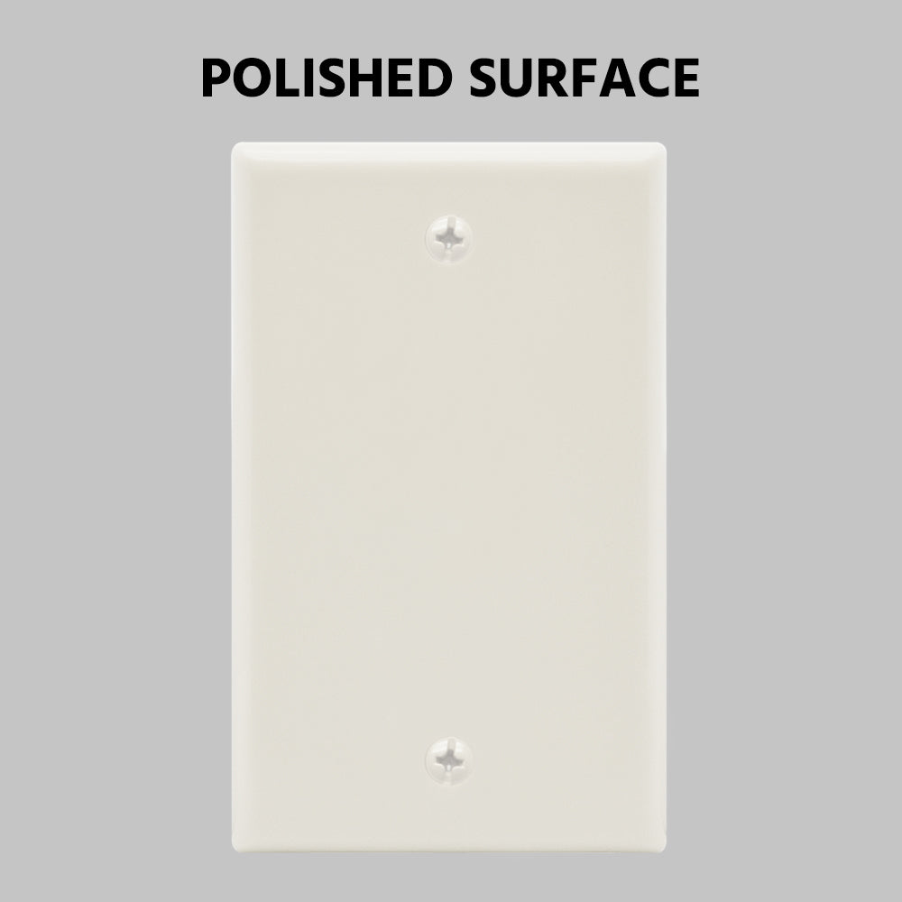 Blank Wall Plate White Smooth Face