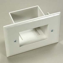 Easy Mount Recessed Low Voltage Cable Plate, White