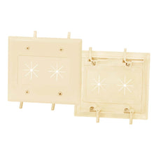 Cable Plate with Flexible Opening 2-Gang Ivory