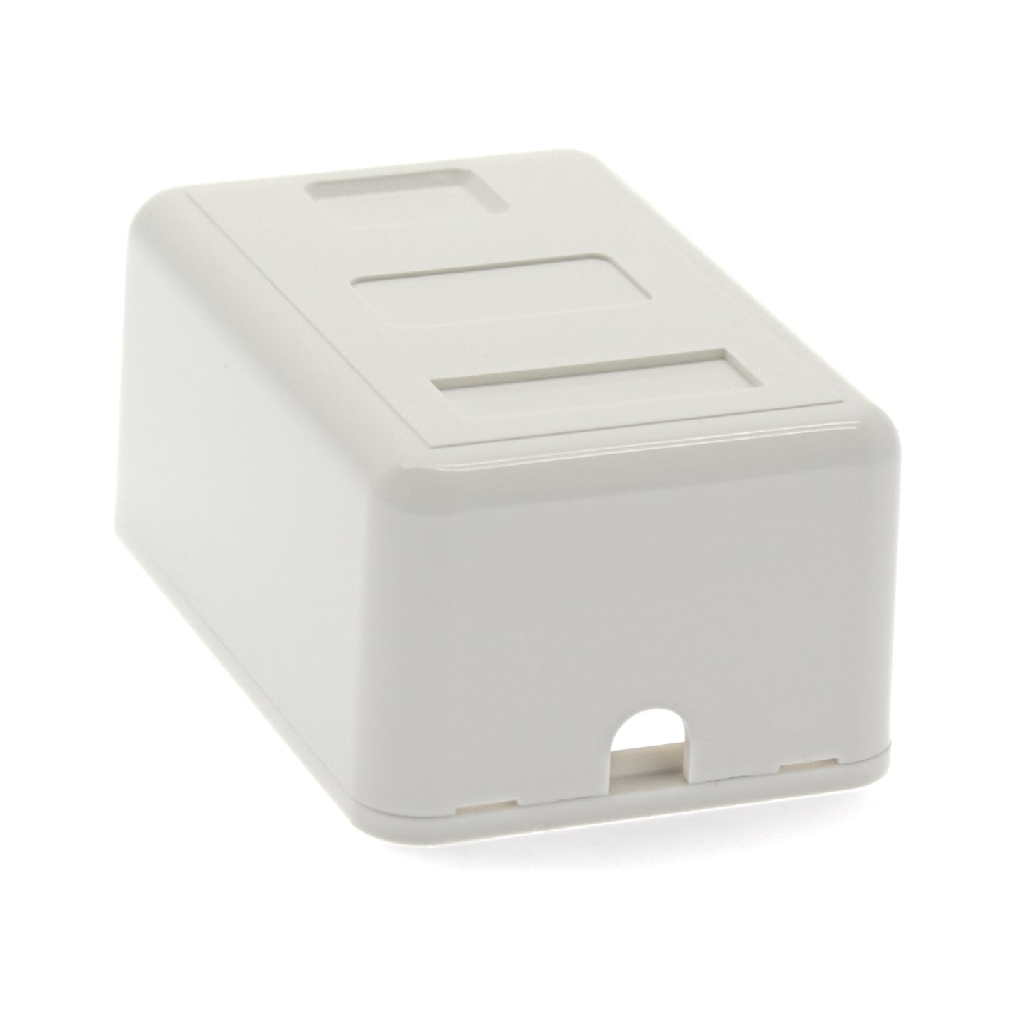 Cat.5E 1-Port Surfacemount Box White w/keystone Jack