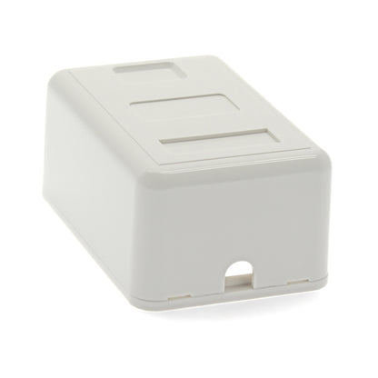 Cat.6 1-Port Surfacemount Box White w/Keystone Jack