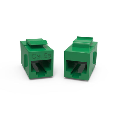 Cat.5E Inline Coupler w/Keystone Latch Green