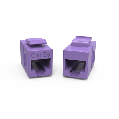 Cat.5E Inline Coupler w/Keystone Latch Purple