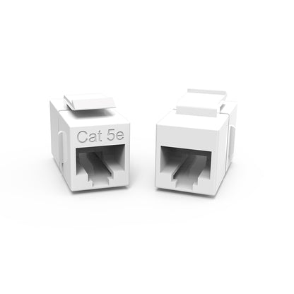 Cat.5E Inline Coupler w/Keystone Latch White
