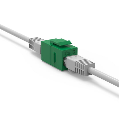Cat.6 Inline Coupler w/Keystone Latch Green