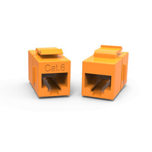 Cat.6 Inline Coupler w/Keystone Latch Orange