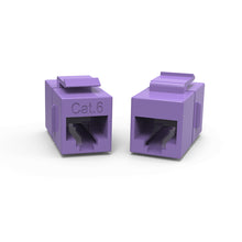 Cat.6 Inline Coupler w/Keystone Latch Purple