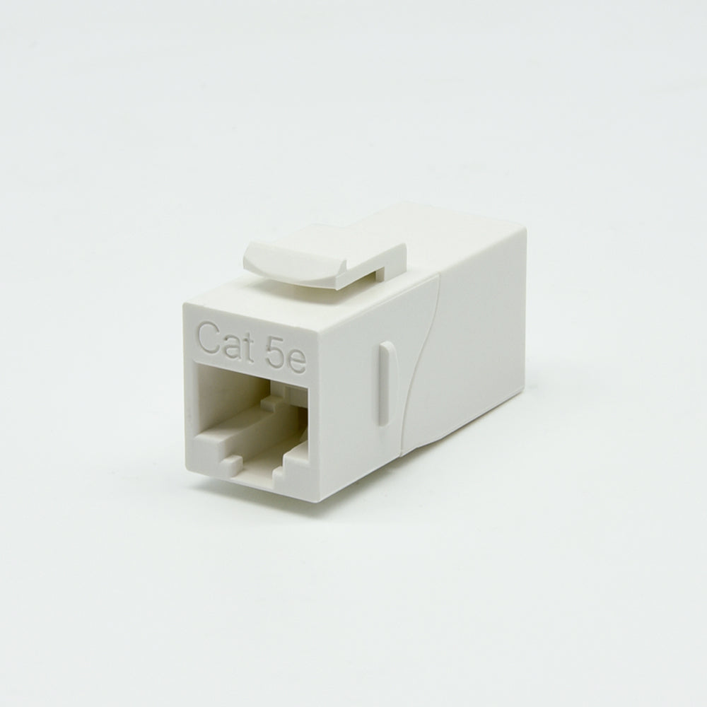 Cat.5E Right Angle Keystone Coupler White