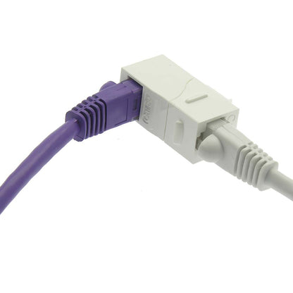 Cat.5E Right Angle Keystone Coupler White