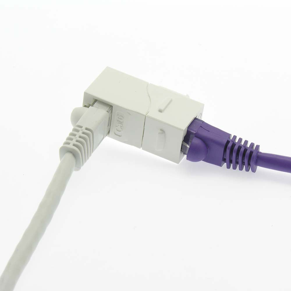 Cat.6 Right Angle Keystone Coupler White