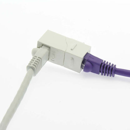 Cat.6 Right Angle Keystone Coupler White