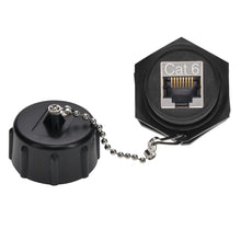 Cat.6 RJ45 Shielded Industrial Panelmount Bulkhead Coupler with Dust Cap