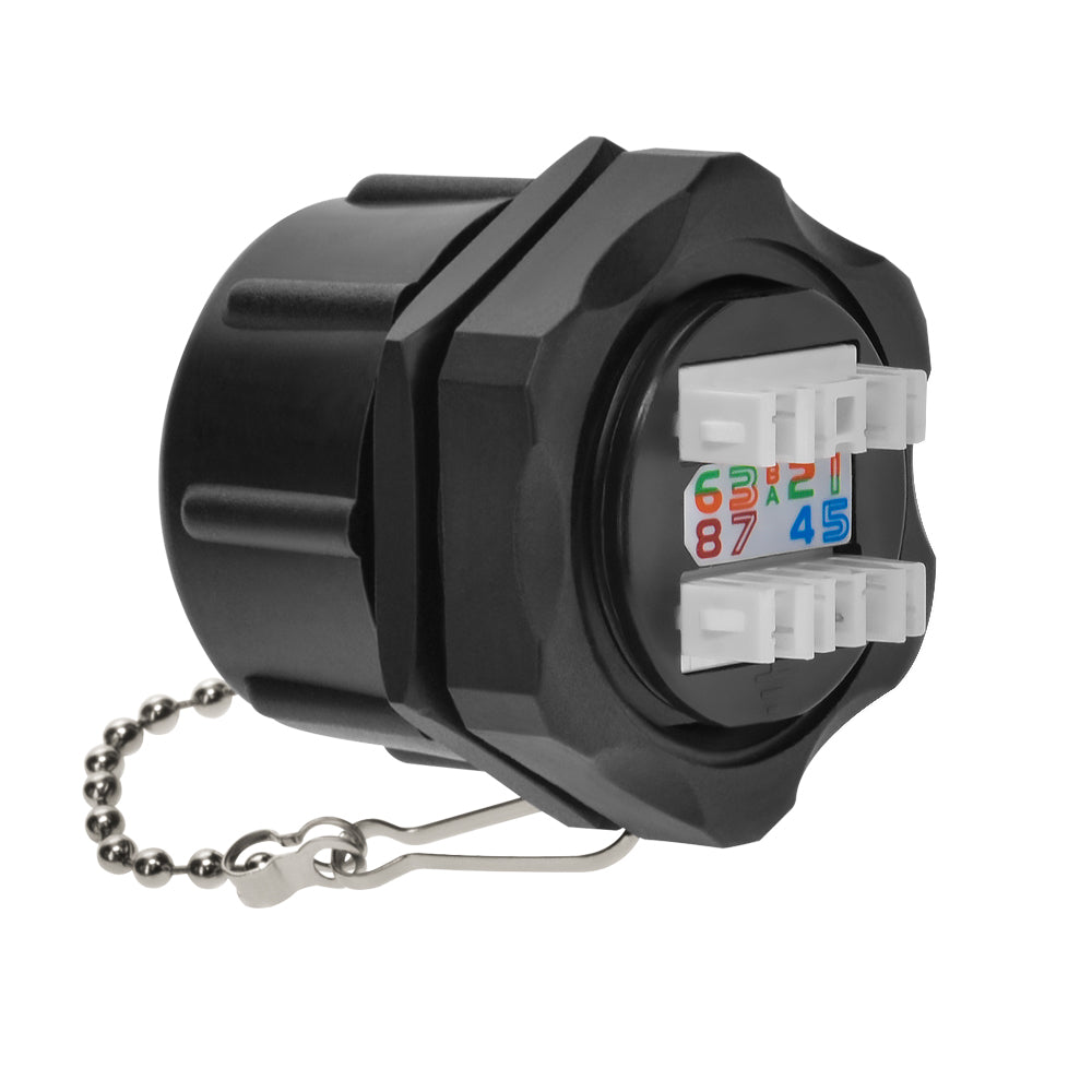 Cat.6 RJ45 Shielded Industrial Panelmount Jack with Dust Cap