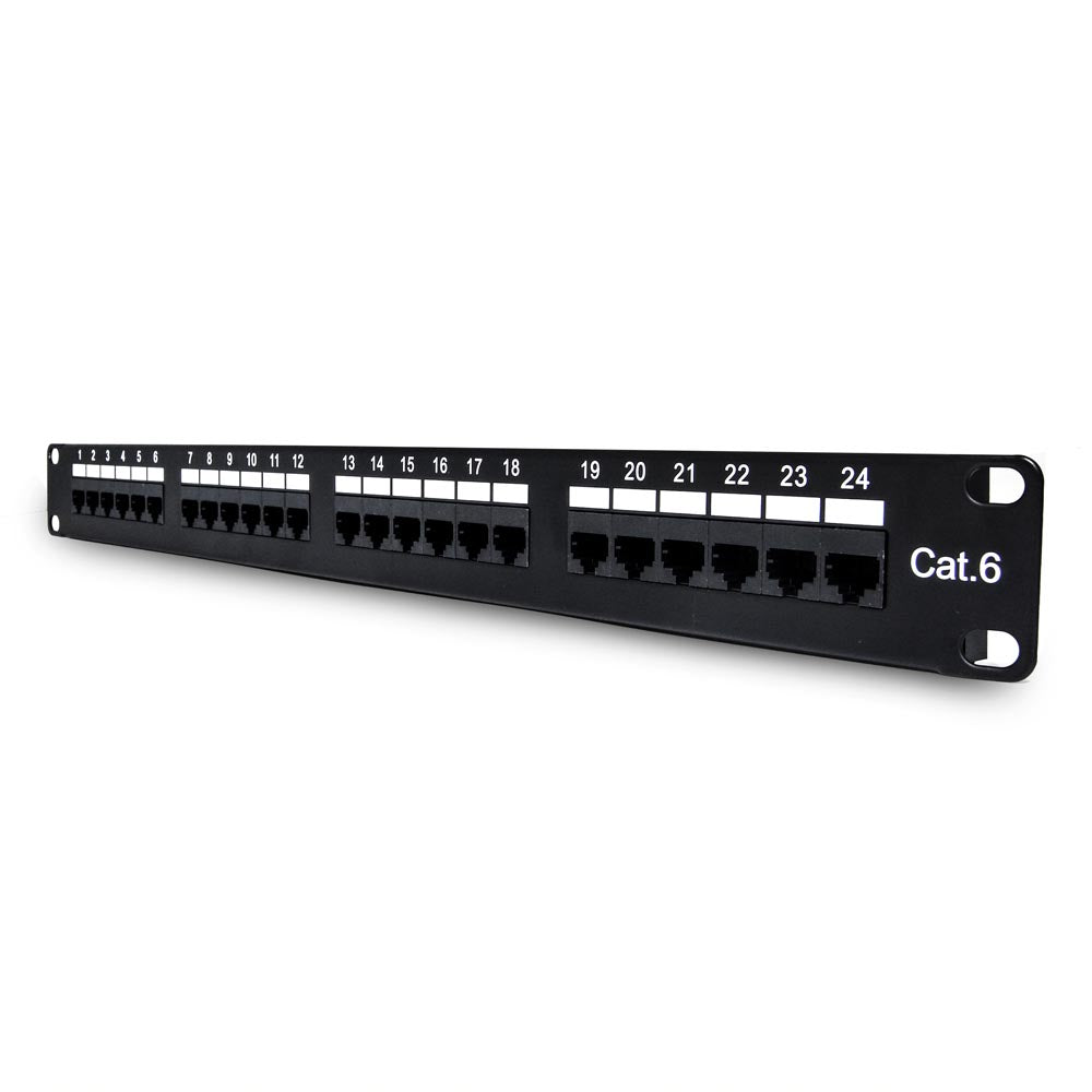 Cat.6 110 Type Patch Panel 24Port Rackmount