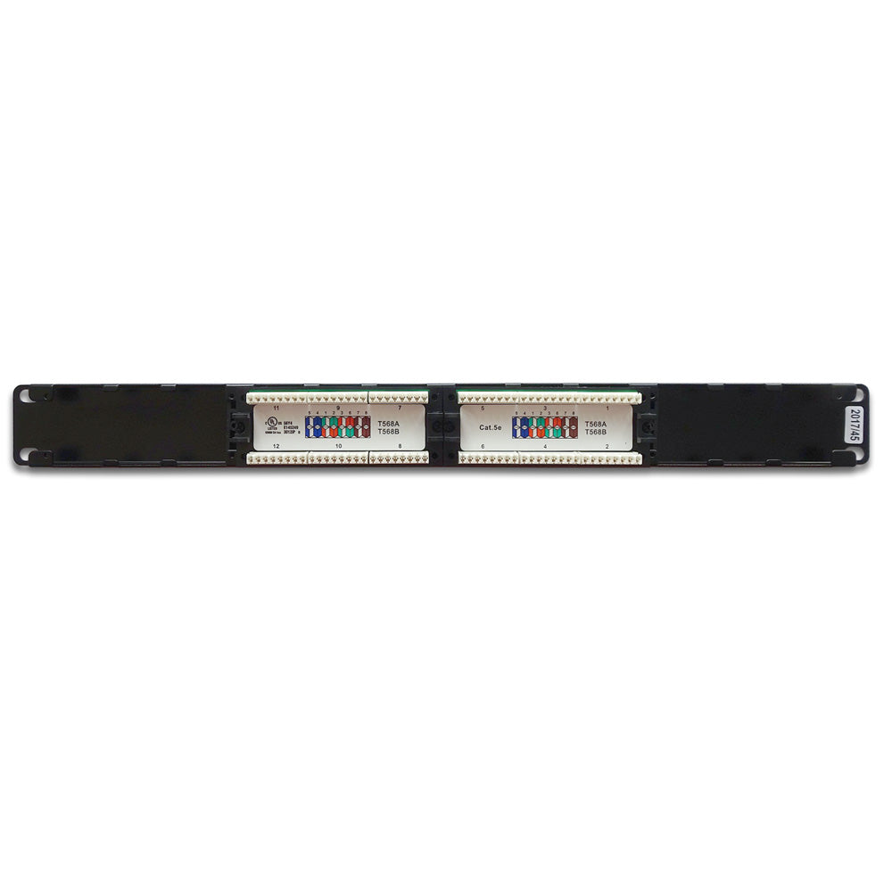 Cat.5E 110 Type Patch Panel 12Port Rackmount