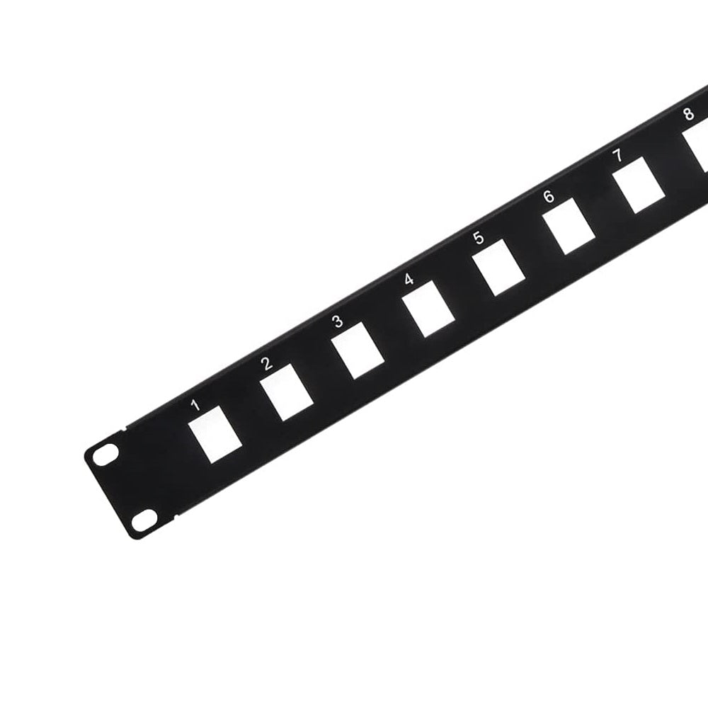 1U 19" 12port Blank Panel for Keystone Jack