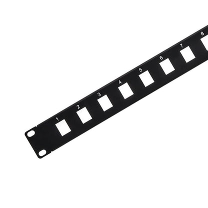 1U 19" 12port Blank Panel for Keystone Jack