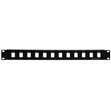 1U 19" 12port Blank Panel for Keystone Jack