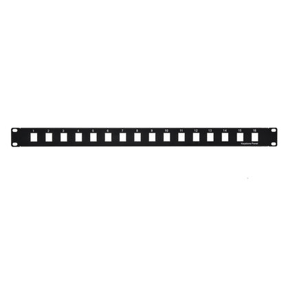 1U 19" 16port Blank Panel for Keystone Jack