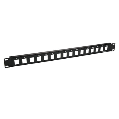 1U 19" 16port Blank Panel for Keystone Jack
